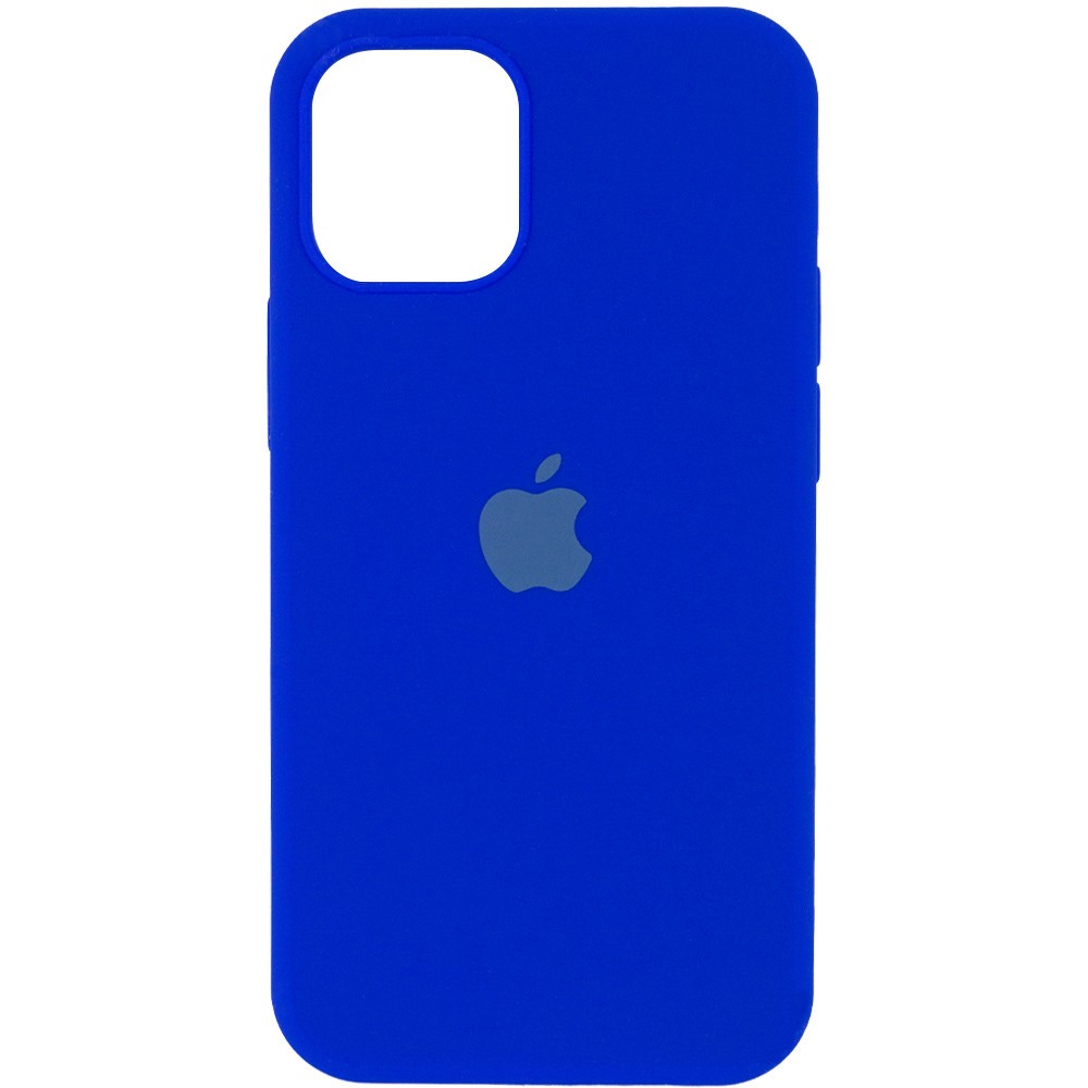 Silicone Case Full Protective (AA) для iPhone 12 Pro Max (6.7") (Shiny Blue)-0