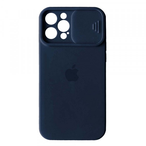 Silicone Case Square Slider Full Camera Protective (AA) для iPhone 12 Pro (Midnight blue)-0
