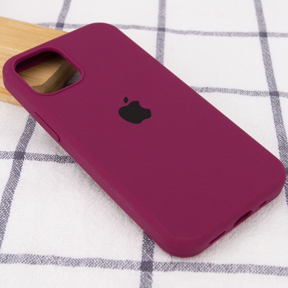 Silicone Case Full Protective (AA) для iPhone 12 / 12 Pro (Maroon)-1