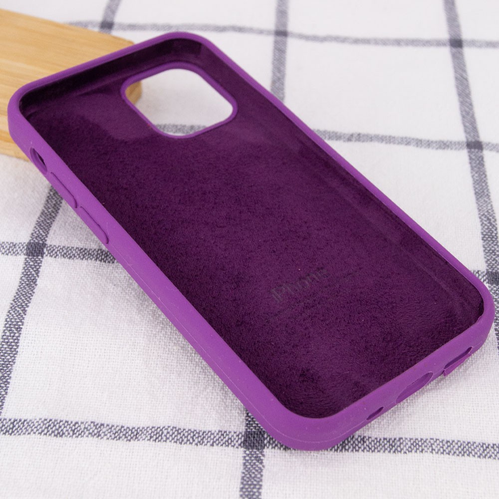 Silicone Case Full Protective (AA) для iPhone 13 Mini   (Grape)-2
