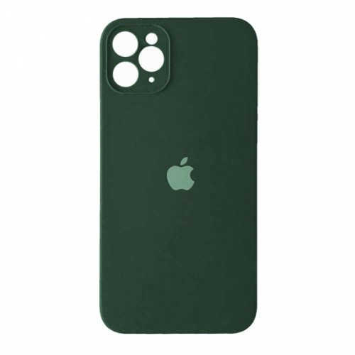 Silicone Case Square Full Camera Protective (AA) для iPhone 12 Pro (6.1") (Dark Green)-0