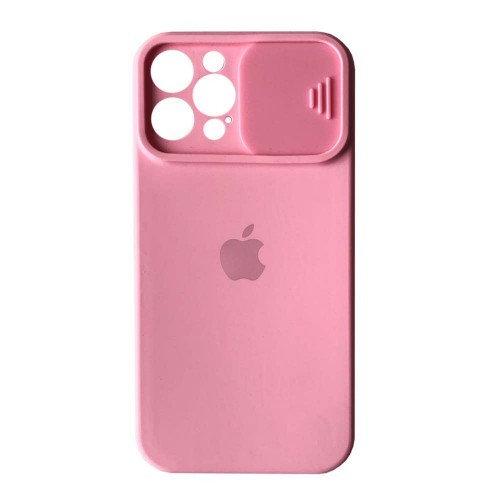 Silicone Case Square Slider Full Camera Protective (AA) для iPhone 12 Pro Max (Pink)-0