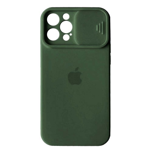 Silicone Case Square Slider Full Camera Protective (AA) для iPhone 13 Pro (Virid)-0