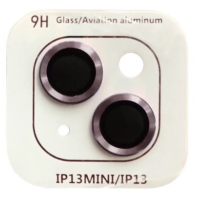 Захисне скло Metal Classic на камеру (в упак.) для  iPhone 13 / 13 mini (Pink)-0