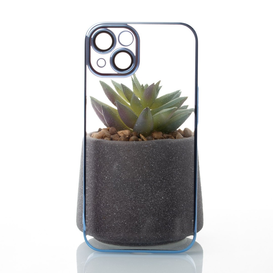 Накладка пластикова GLITTER для iPhone 15  (синя)-0