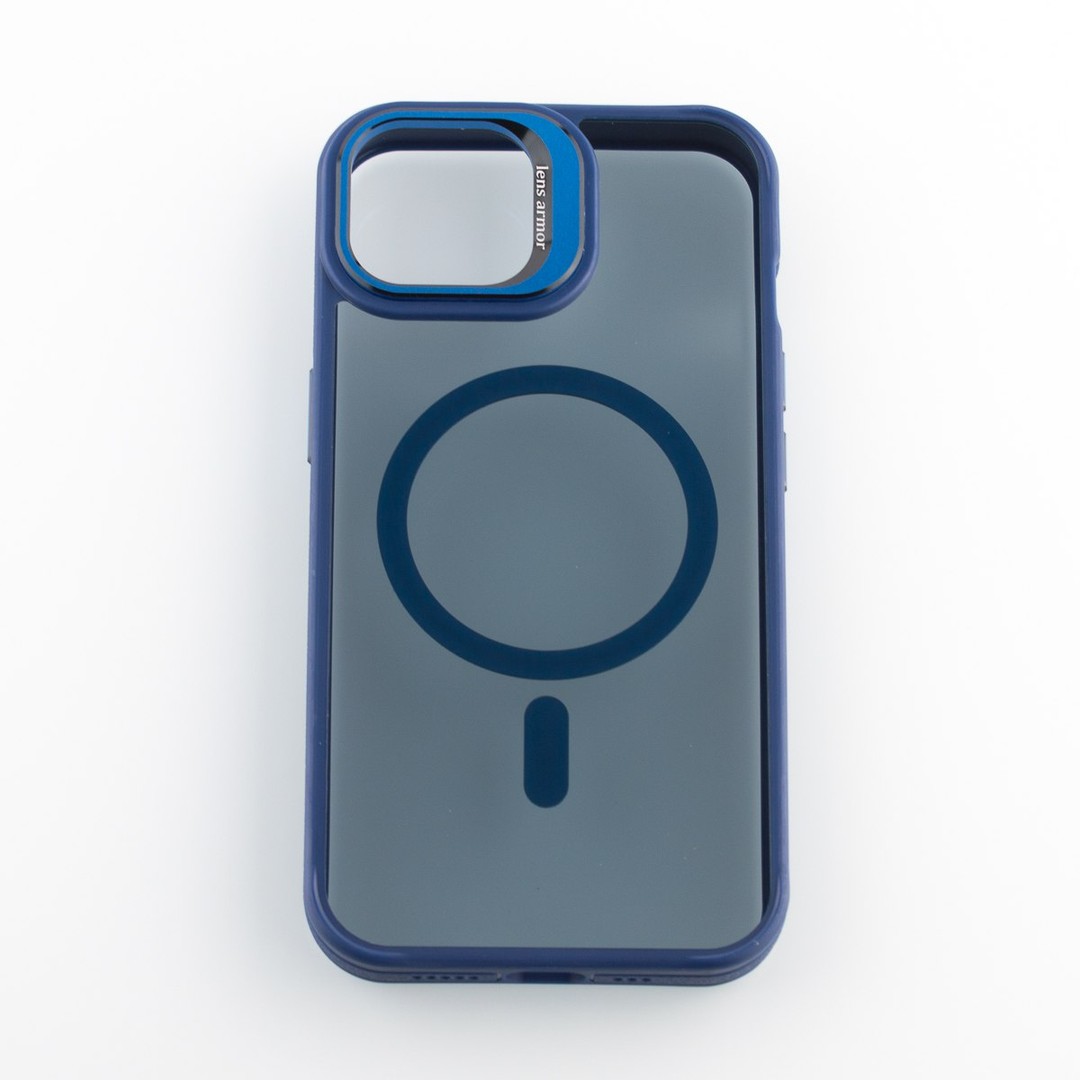 Накладка Matte Silicone with Magsafe для Iphone 13 (Blue)-0