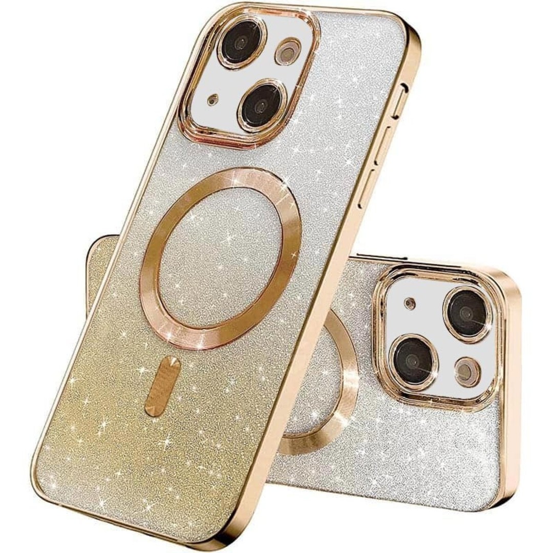 Чохол Shiny Magnetic для iPhone 13 золотий-0