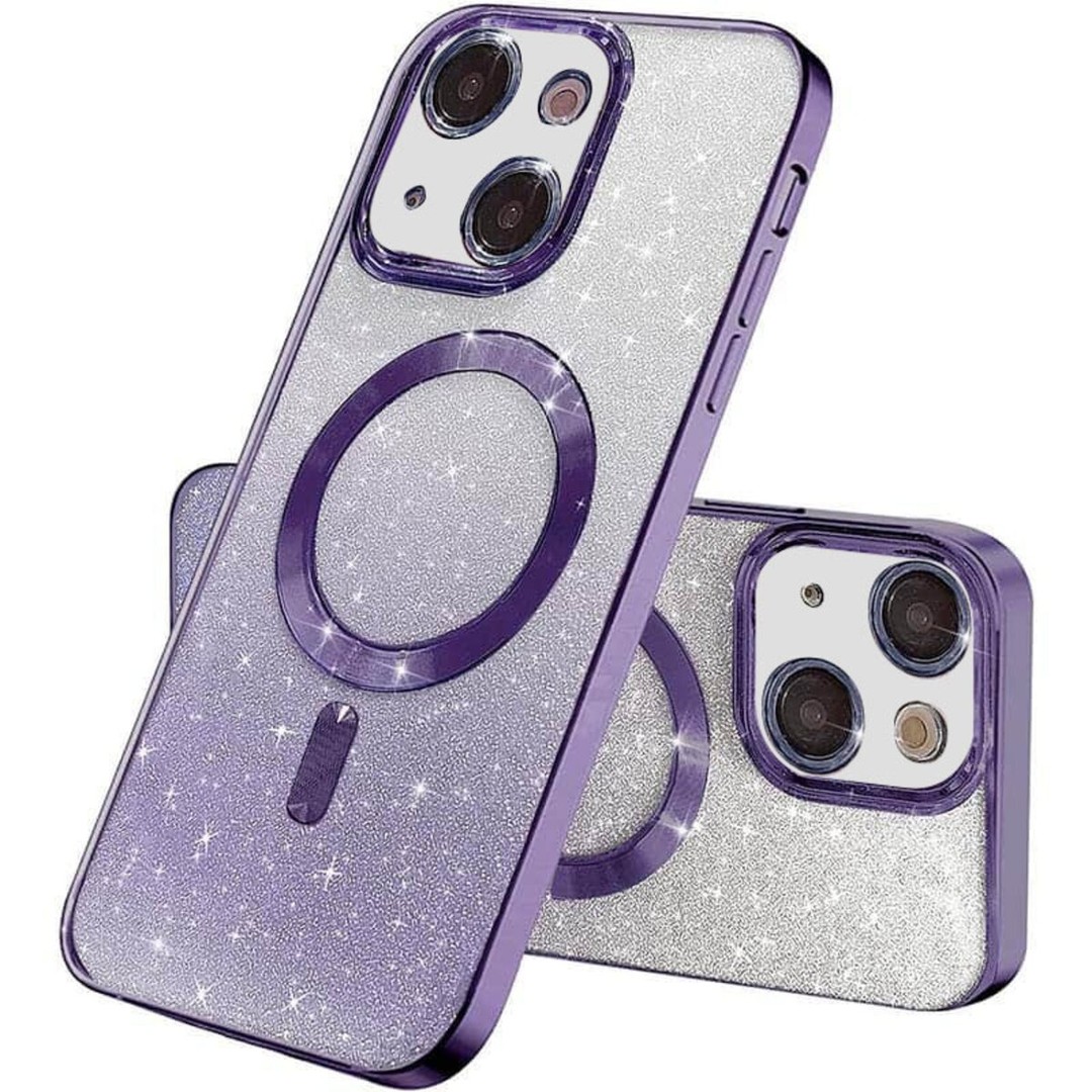 Чохол Shiny Magnetic для iPhone 15 бузковий-0