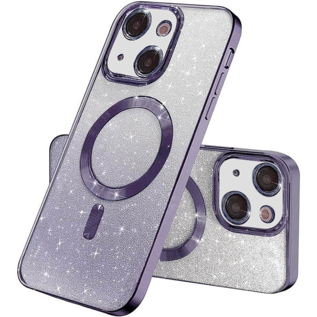Чохол Shiny Magnetic для iPhone 13 фіолетовий-0