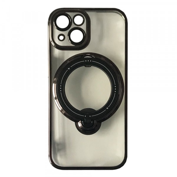 Накладка SHINING HOLDER CLEAR MagSafe для  iPhone 13 Black-0