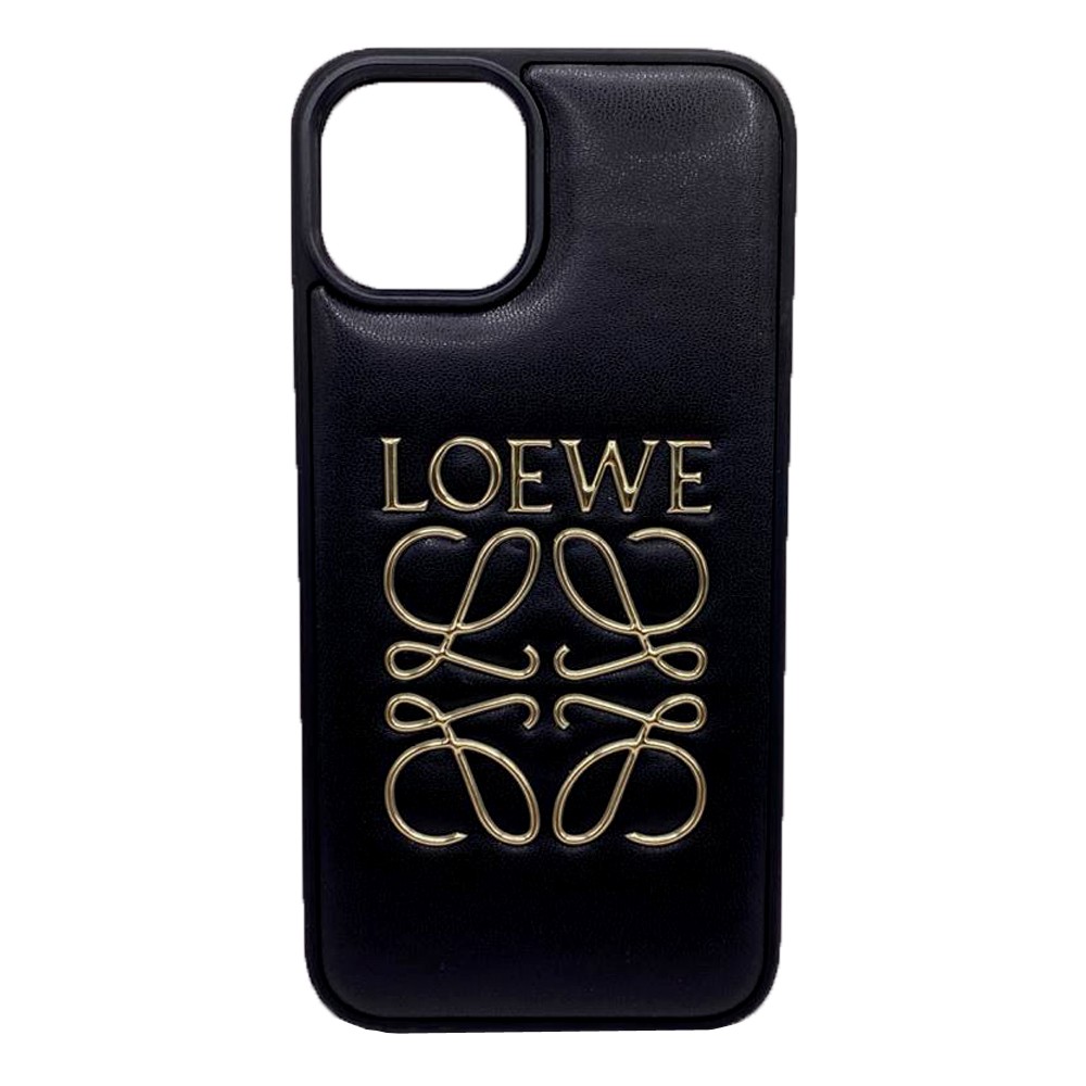 Чохол Loew logo для IPHONE 13/14  чорний / золотий-0