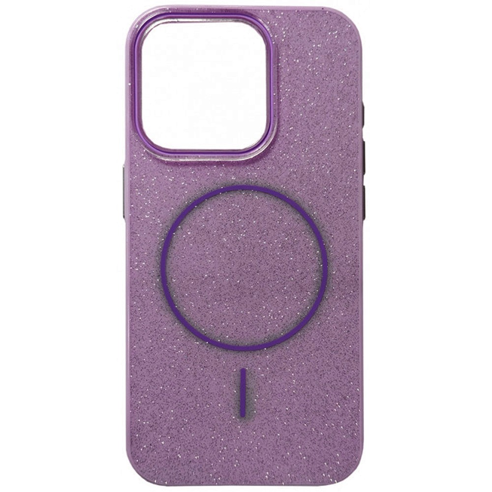 Чохол Color Glitter Magnetic для IPhone 15 (Фіолетовий)-0