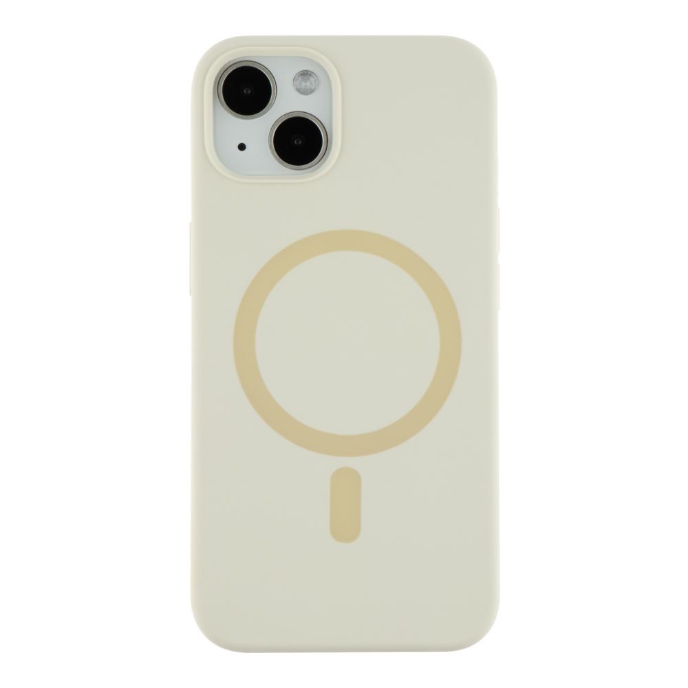 Silicone Case Full Protective (AA) with MagSafe для iPhone 13 (Antique white)-0
