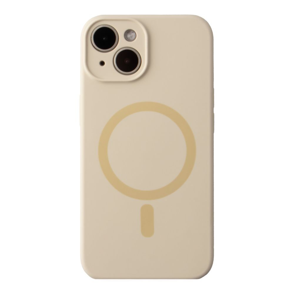 Silicone Case Full Camera Protective (AA) with MagSafe для iPhone 13 (Antique white)-0