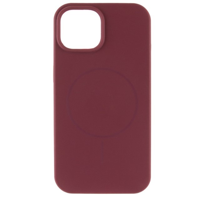 Silicone Case Full Protective (AA) with MagSafe для iPhone 14 / 13 (Plum)-0