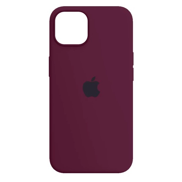 Silicone Case Full Protective (AA) для iPhone 15 (Maroon)-0