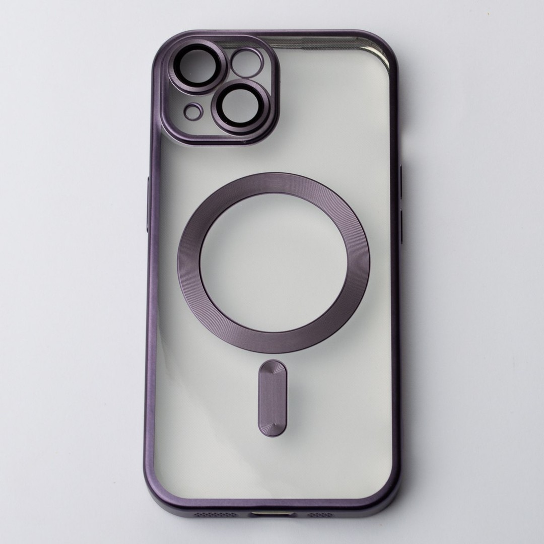 Накладка Metal Matte Case MagSafe для iPhone 13 (Dark violet)-0