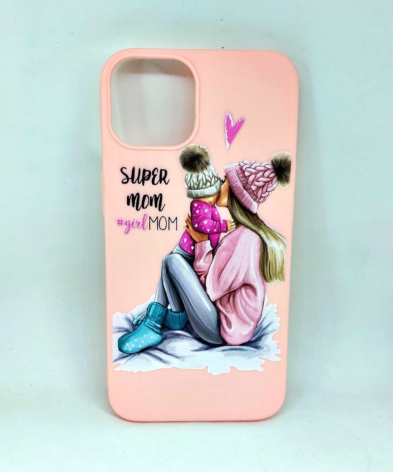Накладка Max Capa для iPhone 13 Super mom (Pink)-0