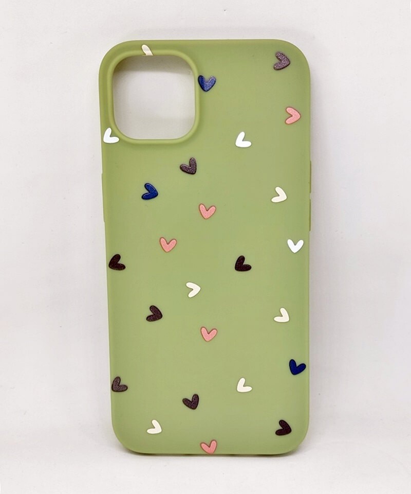 Накладка Heart для iPhone 13 (зелена)-0