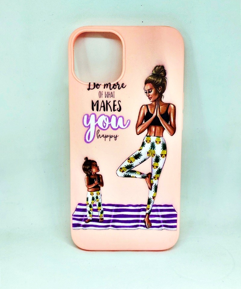 Накладка Max Capa для iPhone 13 Happy  yoga (Pink)-0