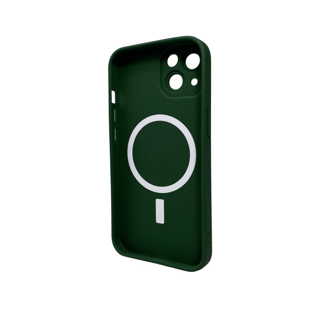 Накладка Matte Silicone with Magsafe для Iphone 13  (Green)-1