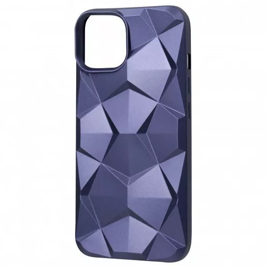 Накладка Rhombus 3D для iPhone 13/14 (Dark purple)-0