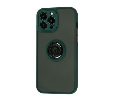 Накладка Totu Gingle Ring для Iphone 11 темно-зелена-0