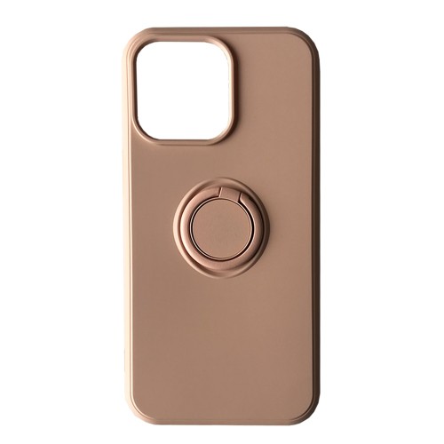 Накладка Full Silicone Case Ring для IPhone 13/14 Pink Sand-0
