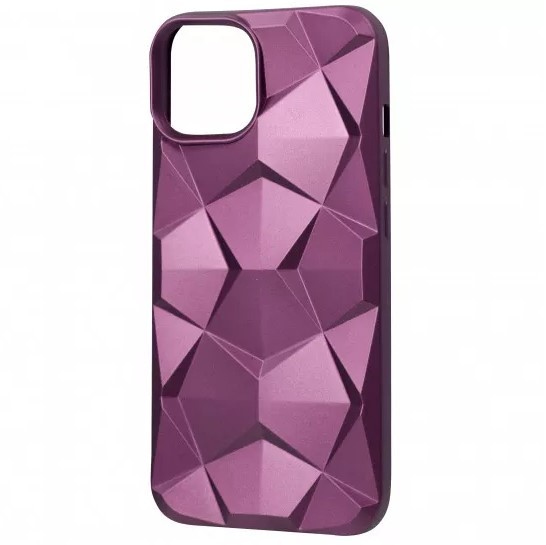 Накладка Rhombus 3D для iPhone 13/14 (Marsala)-0
