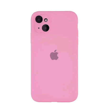 Silicone Case Full Camera Protective (AA) для iPhone 14 (Light pink)-0
