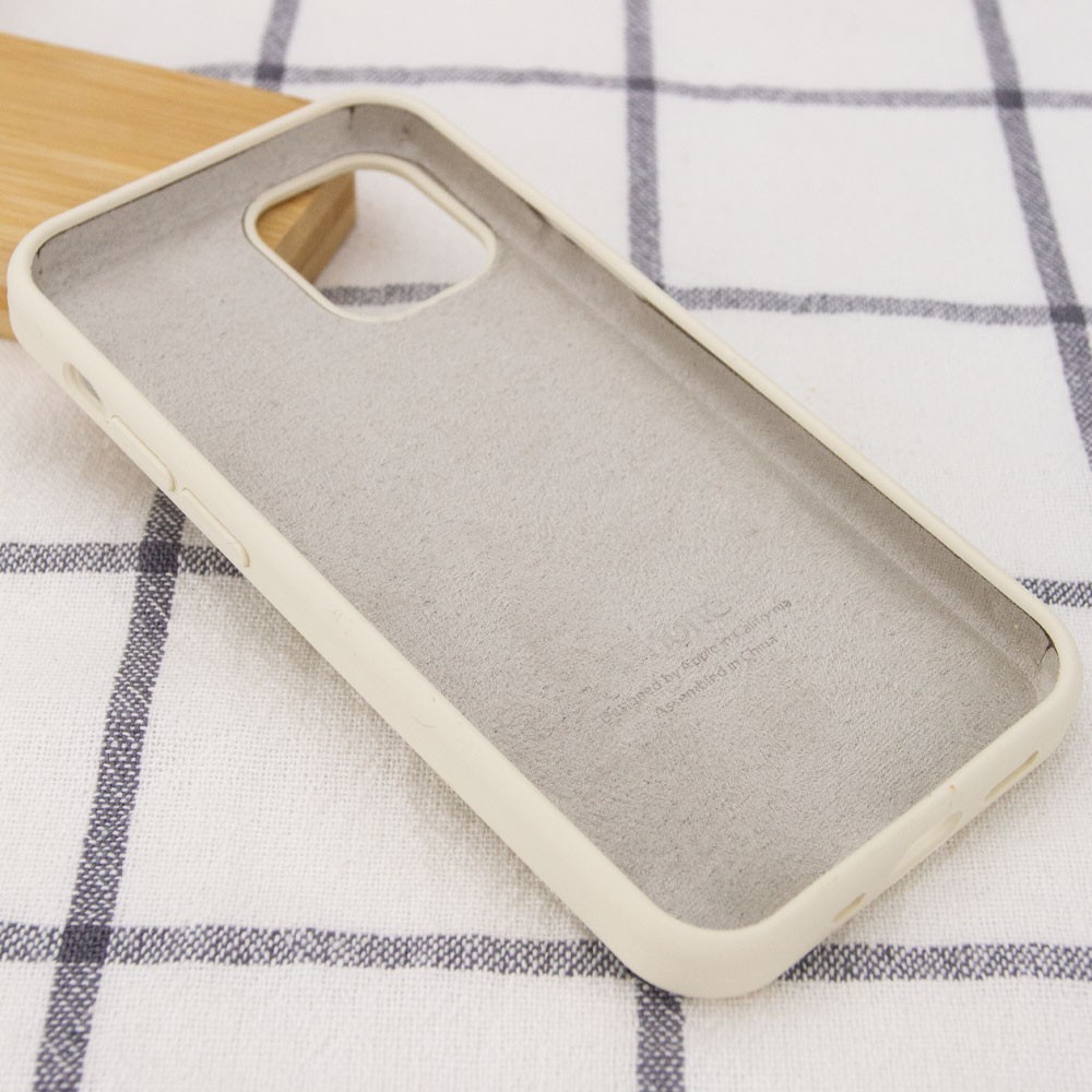 Silicone Case Full Protective (AA) для iPhone 13 (Antique White)-1