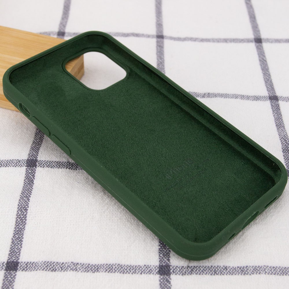 Silicone Case Full Protective (AA) для iPhone 13 (Army Green)-1