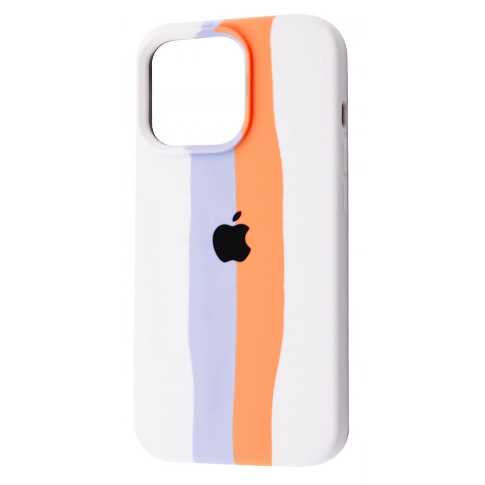 Rainbow Silicone Case iPhone 13 (6.1) White/white-0