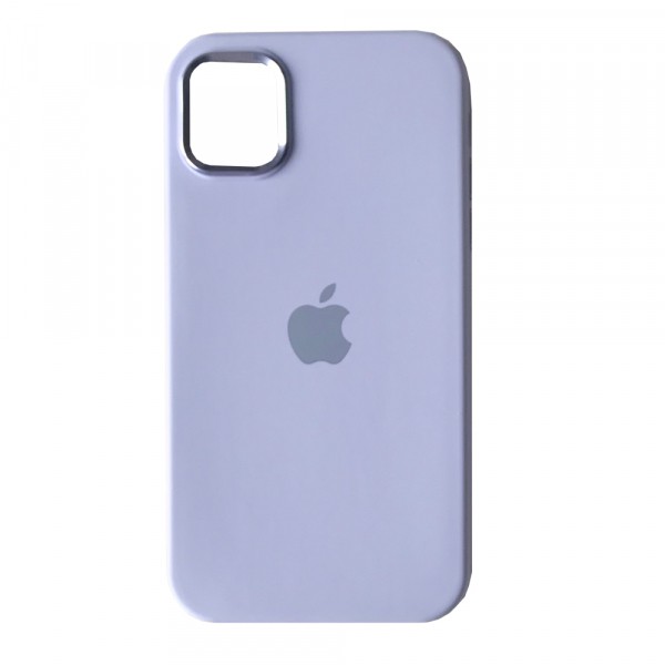 Silicone Case Full (Metal Frame and Buttons) для iPhone 14/13 (Dasheen)-0