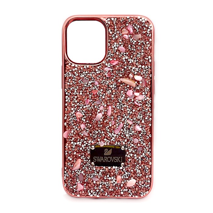 Накладка Grainy Diamonds Monpacie для IPhone 12 Mini Рожеве золото-0