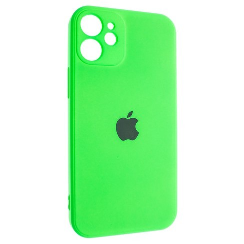 Silicone Case Full Camera Protective (AA) для iPhone 12 mini (5.4") (Neon green)-0