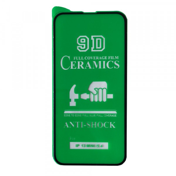 Гнучке скло Ceramic для  IPhone 13 Mini  матове з чорною рамкою-0