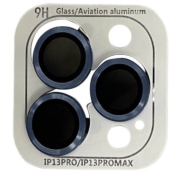 Захисне скло Metal Classic на камеру (в упак.) для iPhone 13 Pro / 13 Pro Max (6.7") (Light blue)-0
