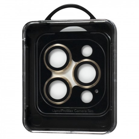 Захисне скло Metal Classic на камеру для iPhone 13 Pro / 13 Pro Max (6.7") (Gold)-0