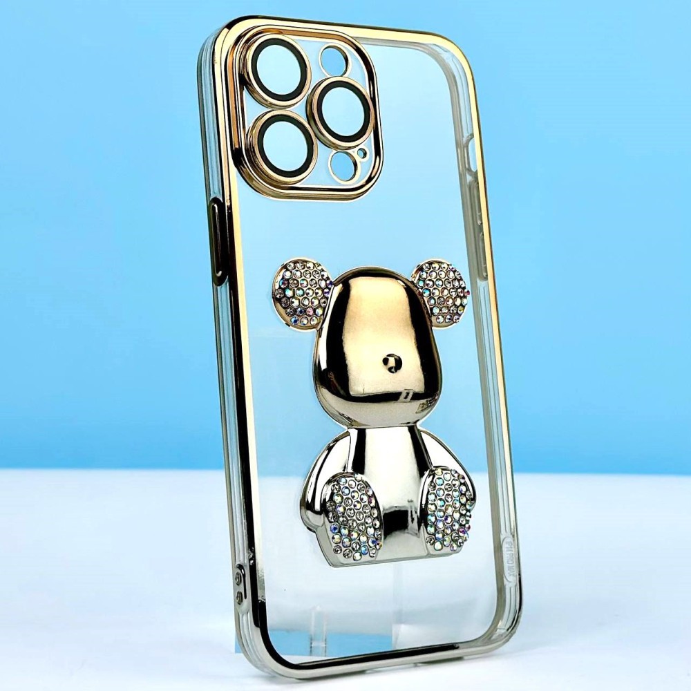 Накладка Bear Gradient Diamond IPhone 14 Pro Золота-0