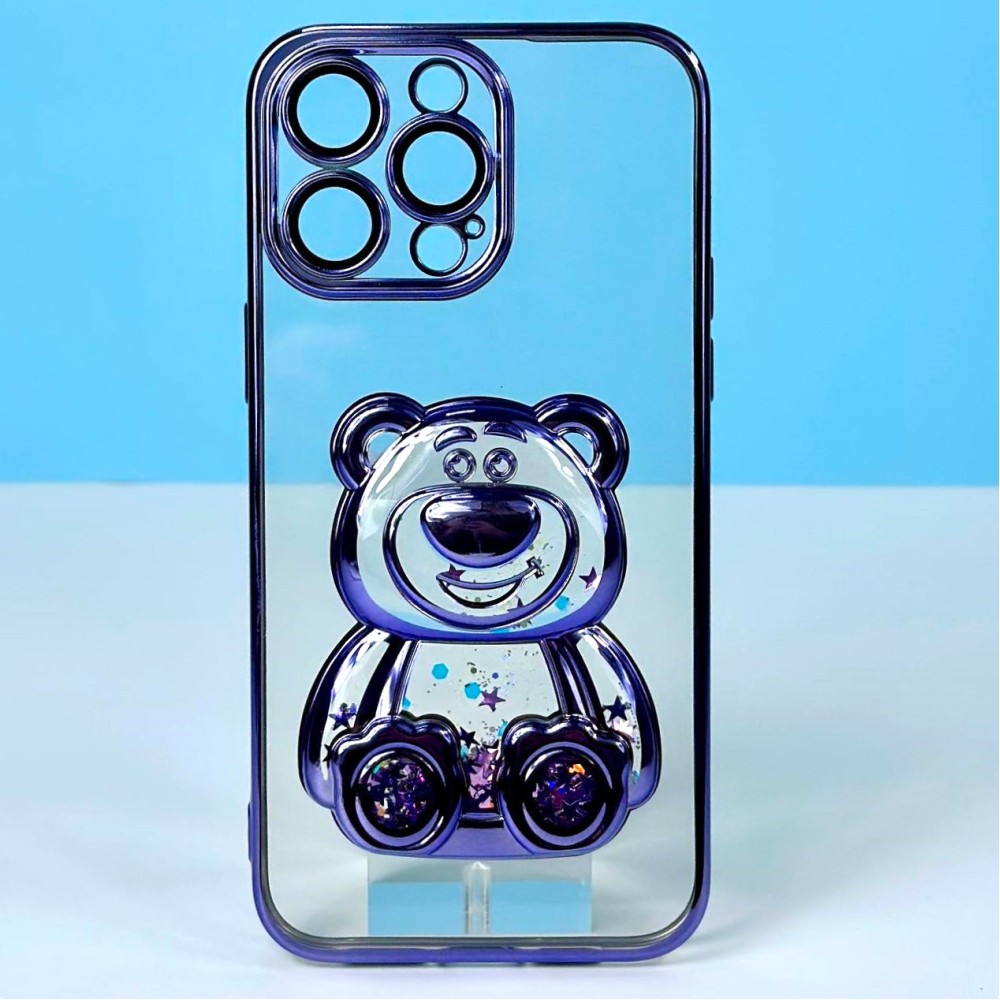 Накладка Cute Shining Bear для IPhone 13 Pro Бузкова-0