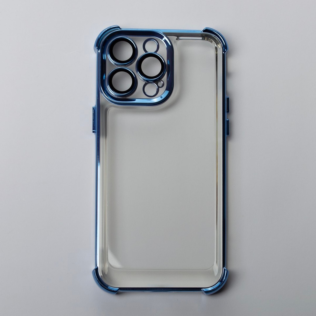 Накладка WXD Electroplated Side Colors для Iphone 13 Pro (Синя)-0