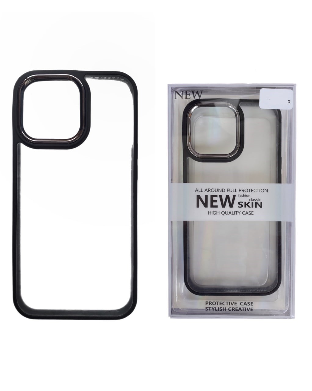 Накладка New Skin Clear Case для iPhone 12/12 Pro (Black)-0