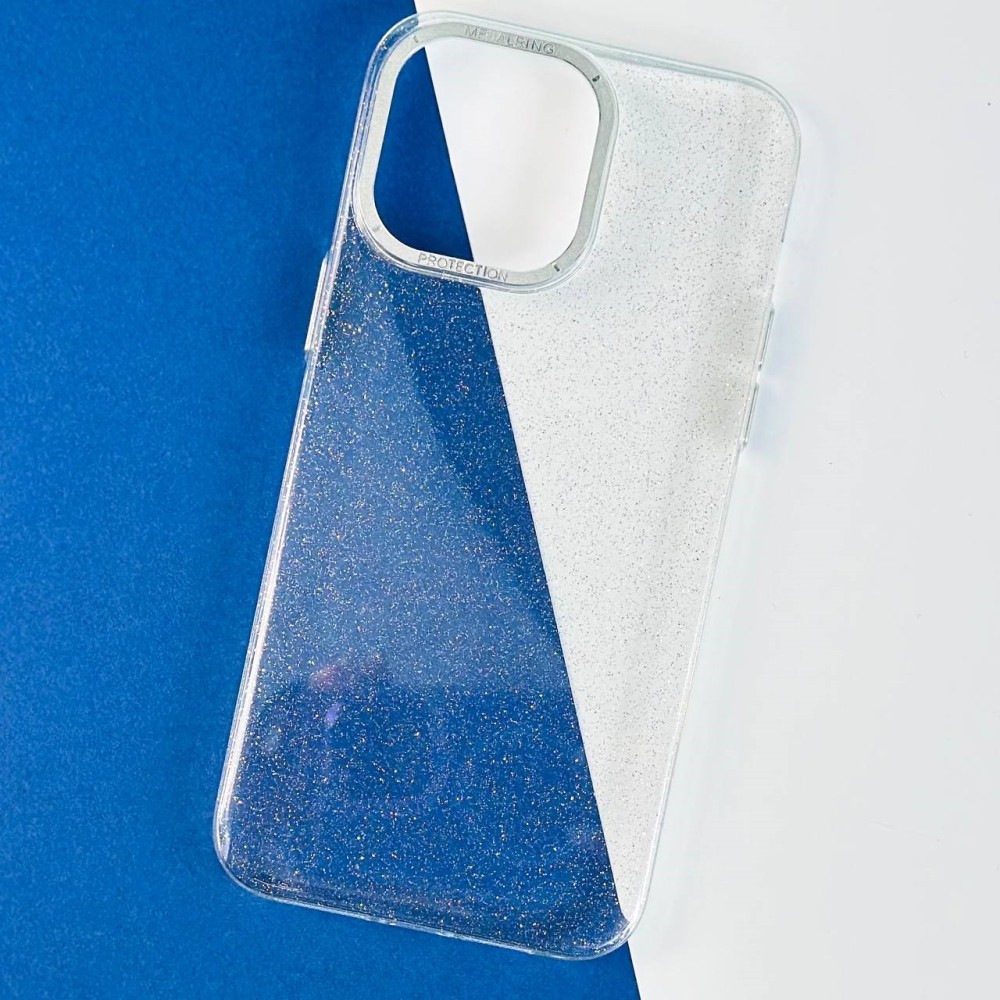 Чохол Metalring Protection Shiny Sand для  IPhone 13 Pro Max (прозорий)-0