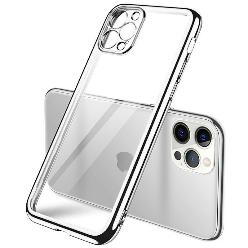 Накладка прозора з сріблястим обідком Iphone 13 PRO MAX-0