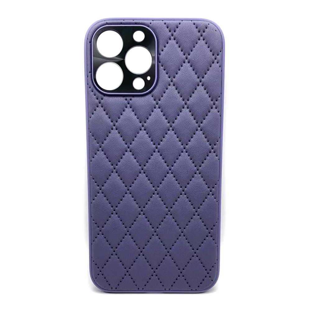 Накладка Stitched leather для  iPhone 13 Pro Max lavander-0