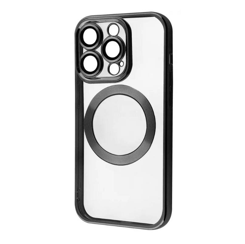 Чохол Metal Color with MagSafe для iPhone 14 Pro Max (black)-0