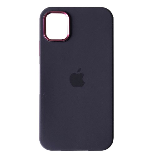 Silicone Case Full (Metal Frame and Buttons) для  iPhone 13/14 (Elderberry)-0