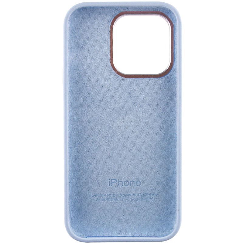 Silicone Case Full (Metal Frame and Buttons) для iPhone 13 Pro Max (Lilac cream)-1