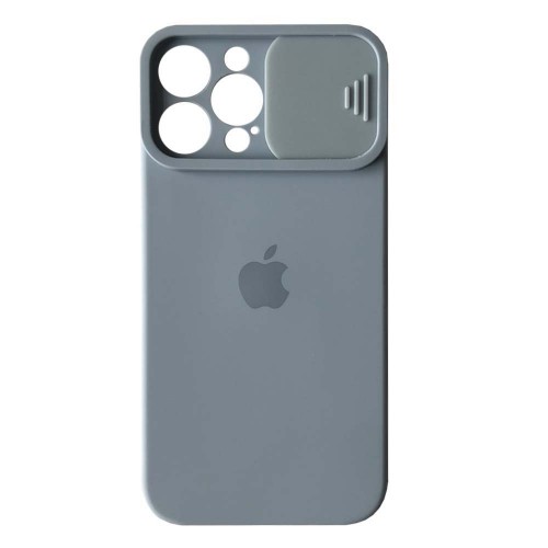 Silicone Case Square Slider Full Camera Protective (AA) для iPhone 12 Pro Max (Grey)-0